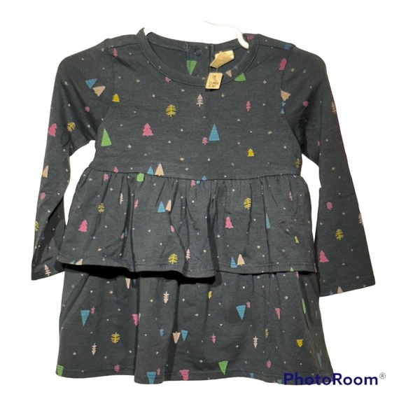 Tucker + Tate Other - Tucker & Tate NWT Holiday Tree Ruffle Dress and Bloomers 2pc set Size 12M